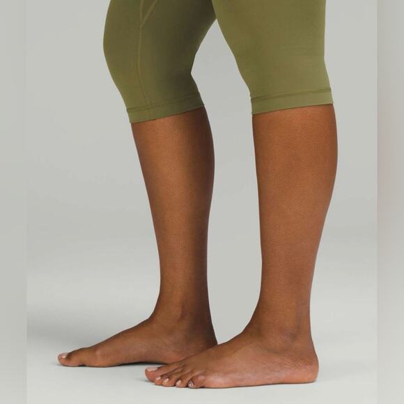 Lululemon Align High-Rise Crop Capri Leggings 17" In Bronze Green Plus Size 20 - Picture 5 of 12